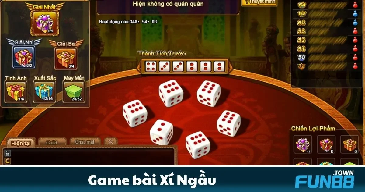 Game bài Xí Ngầu Fun88 – Tựa Game Xúc Xắc